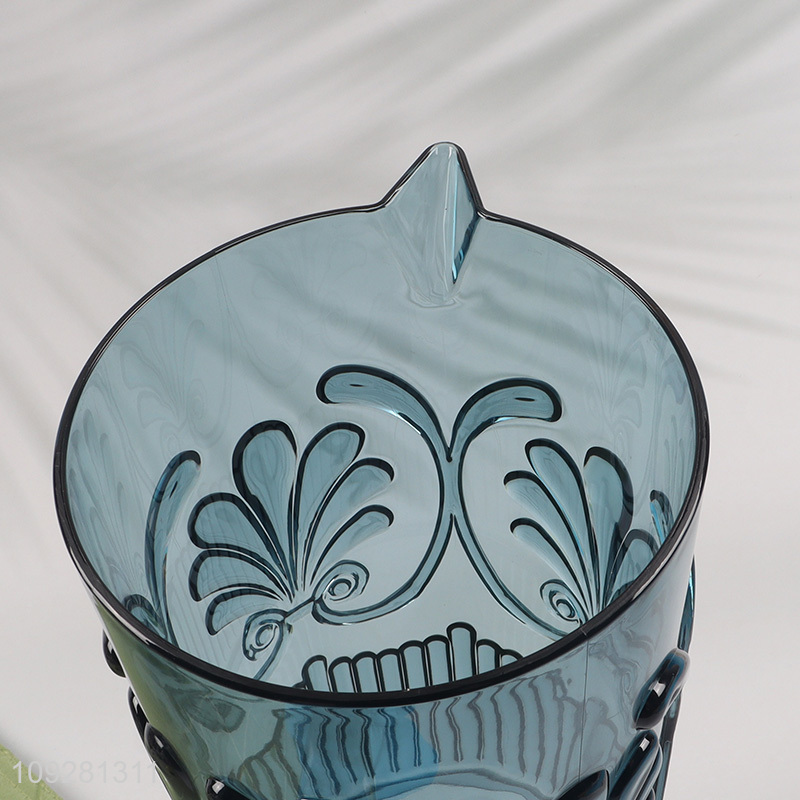 Online wholesale glass embossed water jug juice jug with lid