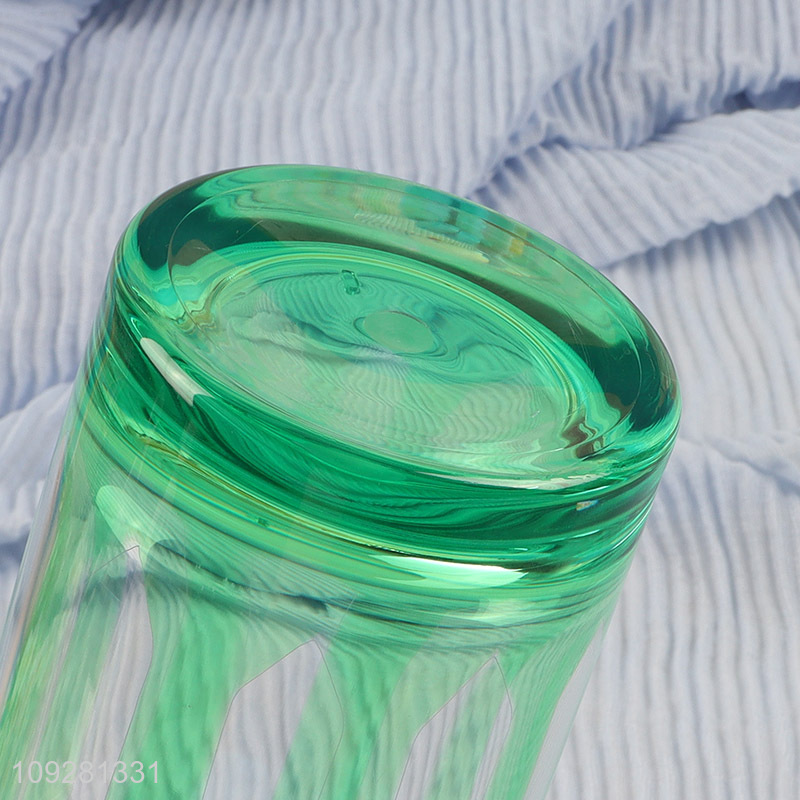 Hot selling green unbreakable glass water cup drinking cup