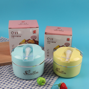 Factory supply multicolor stainless steel lunch box with <em>spoon</em>