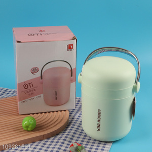 China factory 1800ml stainless steel lunch box with handle