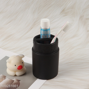 Top selling black home <em>bathroom</em> toothbrush holder toothbrush cup