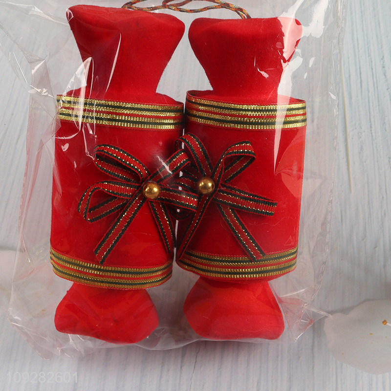 China wholesale 2pcs foam christmas hanging ornament decoration for xmas tree