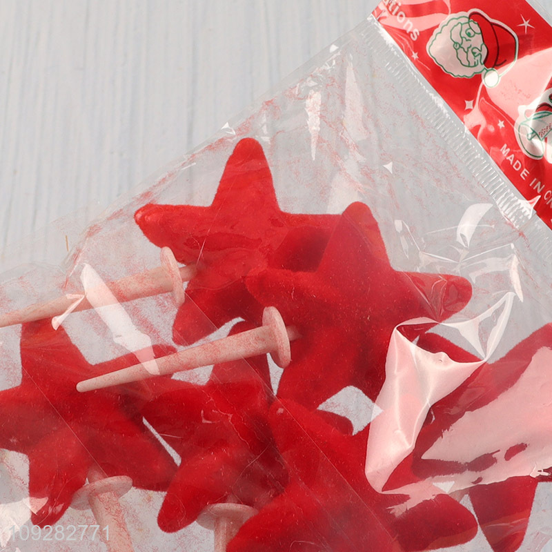 China products 6pcs christmas decoration christmas cake topper set