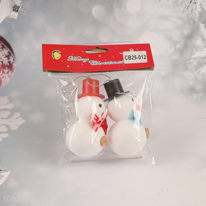 Hot selling 2pcs foam snowman christmas hanging ornament decoration