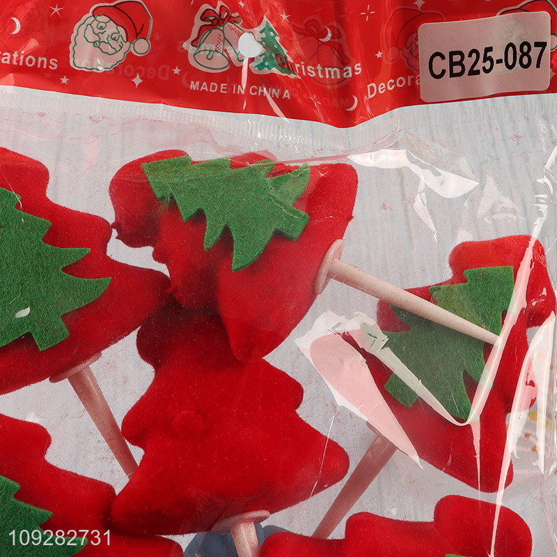Factory supply 6pcs christmas tree christmas decoration christmas cake topper