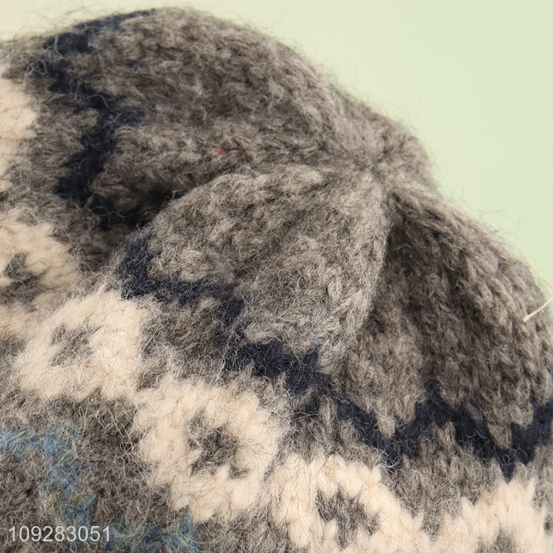 China supplier warm winter knitted hat beanies hat for men women