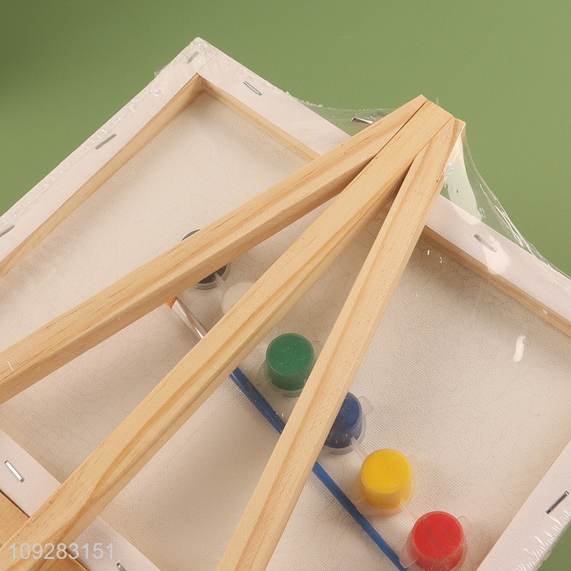 Top products flower pattern painting stretched canvas frame with holder