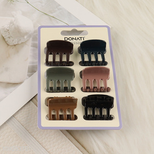 Hot products rectangle 6pcs hair claw clips <em>hairpin</em> set