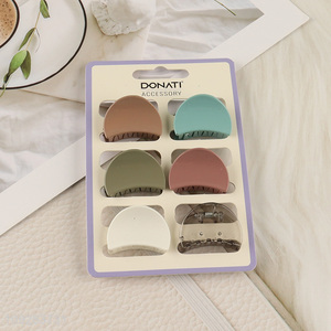 Top products multicolor 6pcs hair claw clips <em>hairpin</em> set