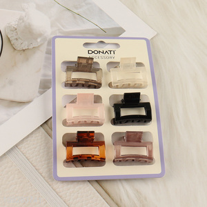 Yiwu market 6pcs fashion hair claw clips <em>hairpin</em> set
