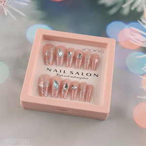 China factory natural <em>nail</em> decoration <em>fake</em> <em>nail</em> set