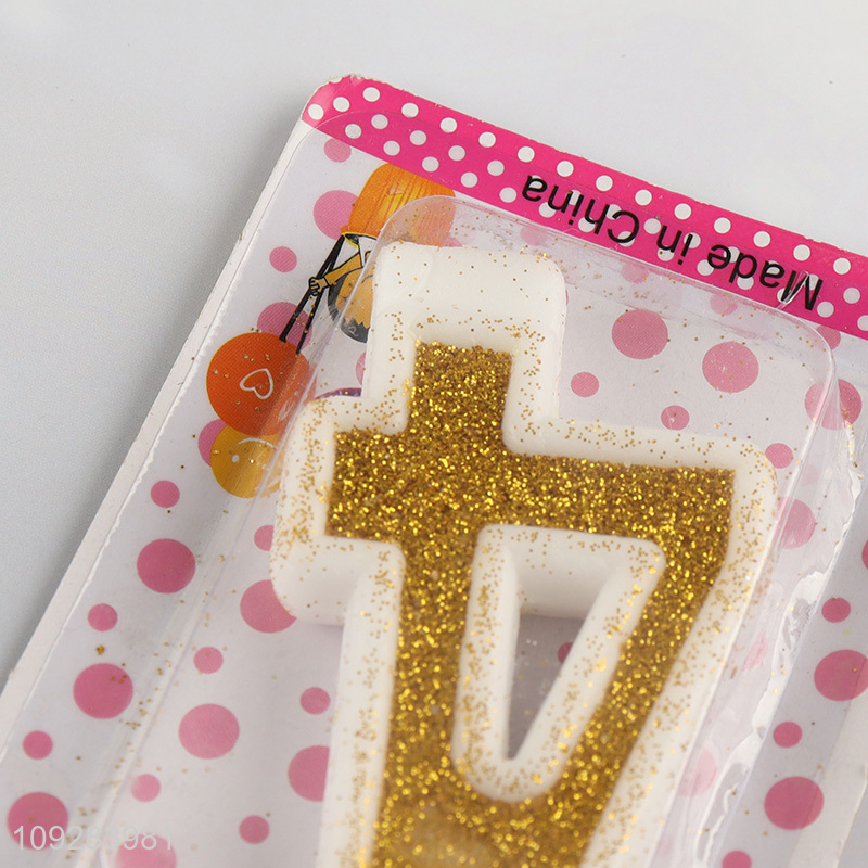 Hot items golden number birthday cake candle decorative candle