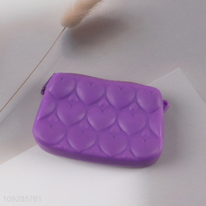 Best selling purple silicone coin <em>purse</em> change <em>purse</em>