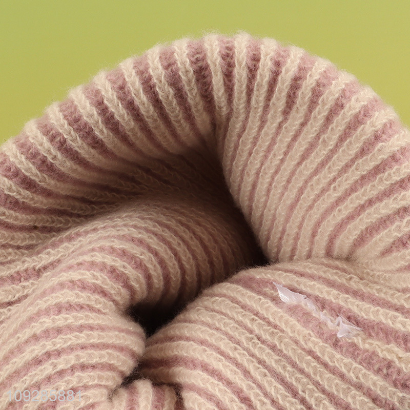 Top quality warm winter knitted hat beanies hat for sale