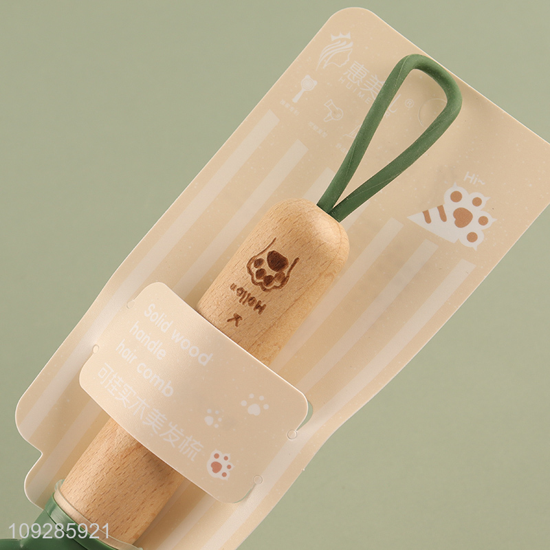 Good selling massage hair comb hair brush with wooden handle