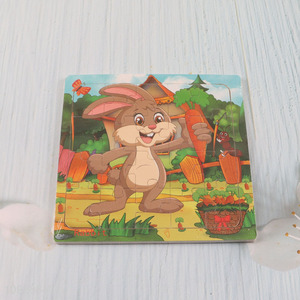 Good sale cartoon rabbit wooden <em>puzzle</em> toys educational toys
