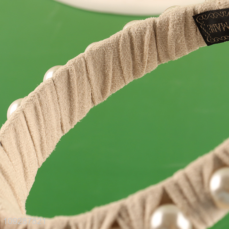 Top products fashion girls hair hoop hair accessories with pearl