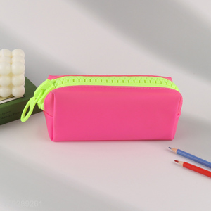 China wholesale waterproof pu leather students <em>pencil</em> bag