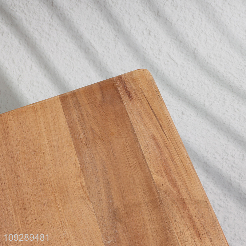 Yiwu market home kitchen bamboo dessert plate  with handle