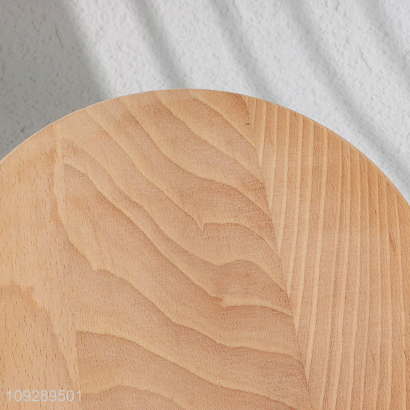 China factory round bamboo dessert plate for home restaurant