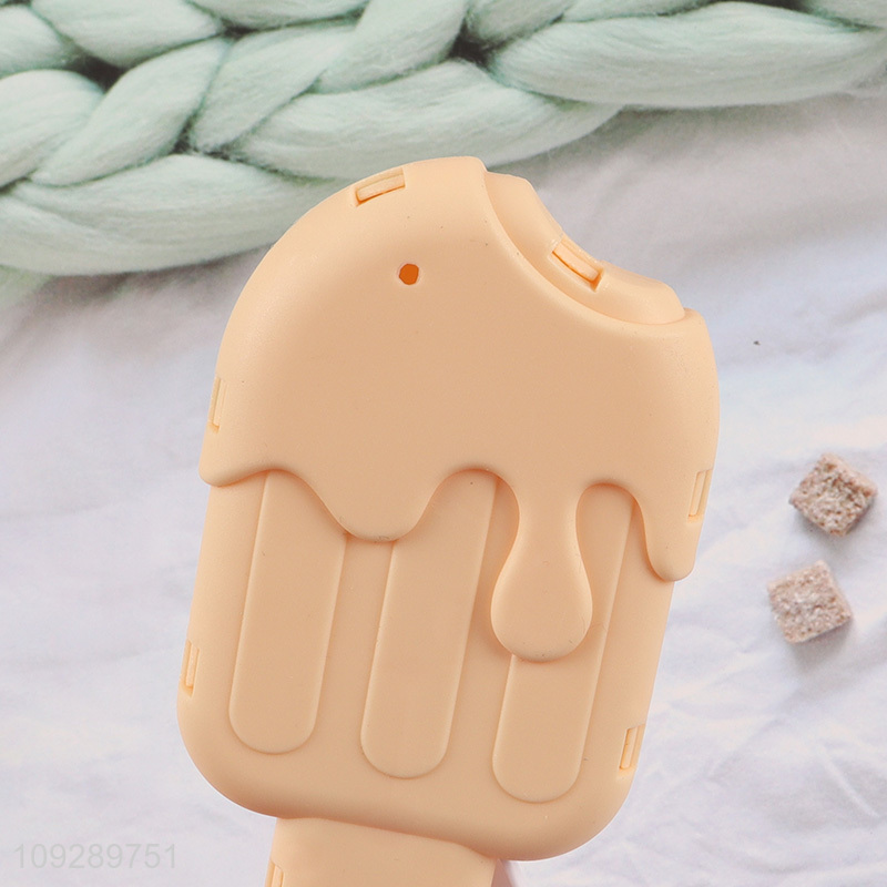 Yiwu market popsicle shape plastic cartoon handheld fan