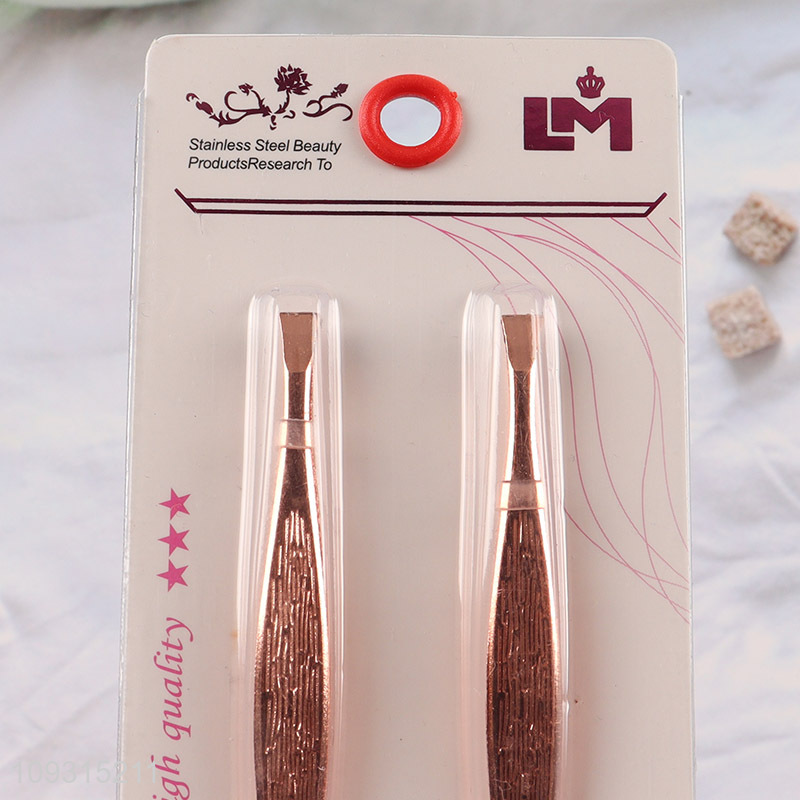 Good quality 2pcs eyebrow tweezers eyebrow clamps set