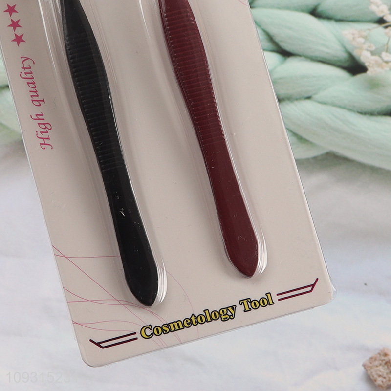 Good selling 2pcs eyebrow tweezers eyebrow clamps set