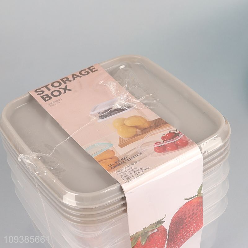Low price 4-piece storage box food container box