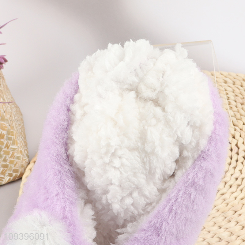 Factory price cartoon plush home slippers floor slippers
