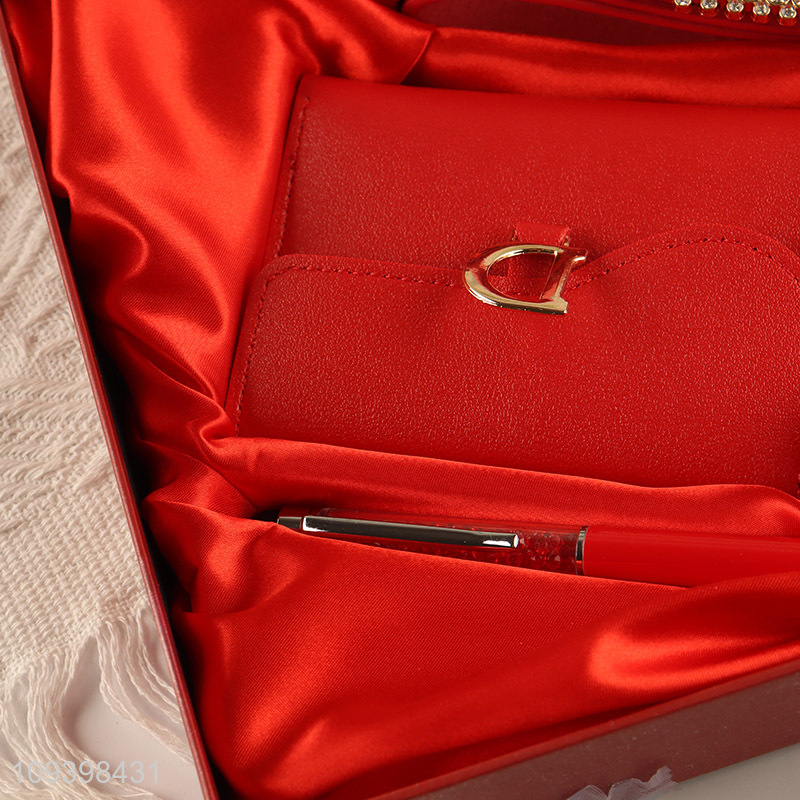 Top sale 5pcs women gifts set ballpoint wallet set
