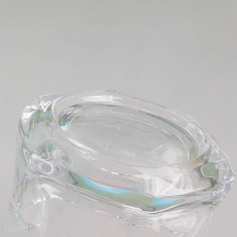 China factory clear glass candle holder for decoration