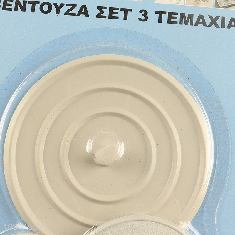 New arrival  3pcs anti-slip rubber sink mat set