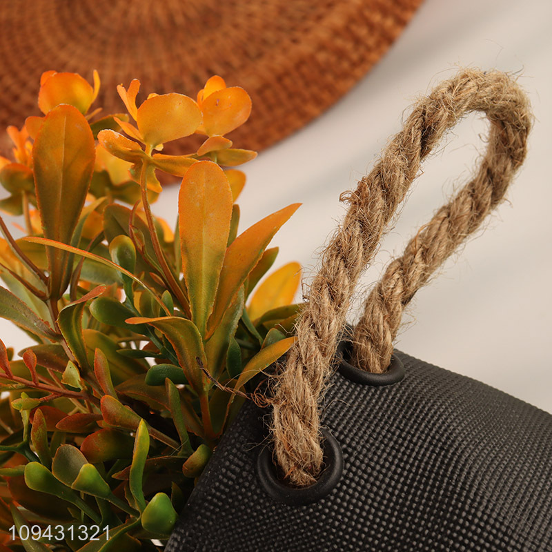 Fashion Artificial Potted Plant With Rope Handle