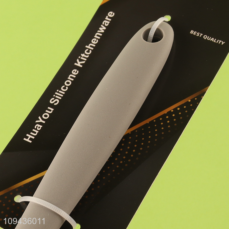 Low price grey silicone kitchen utensil basting spoon