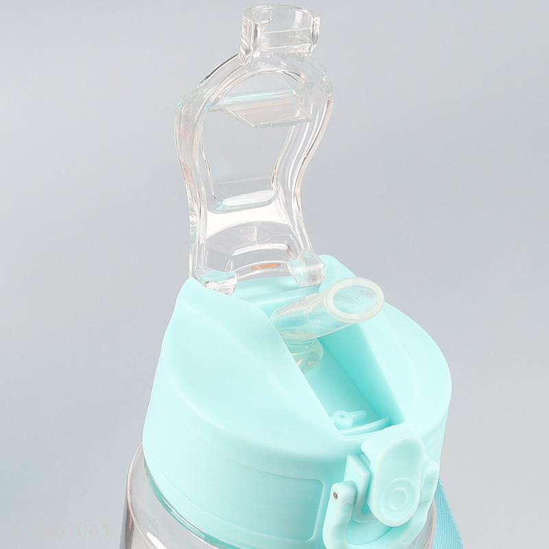 Hot selling plastic water bottle drinking bottle with straw