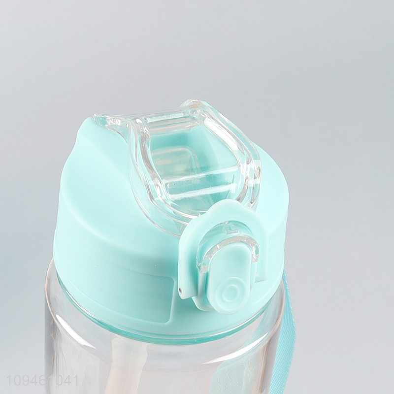 Hot selling plastic water bottle drinking bottle with straw
