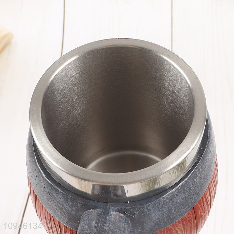 Good selling 600ml resin stainless steel water mug