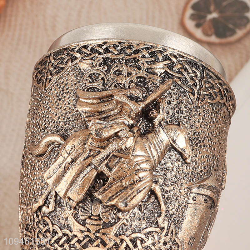 Hot selling 50ml stainless steel cup  wine cup with resin decor