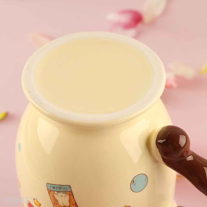 China supplier cute bear ceramic water cup for sale