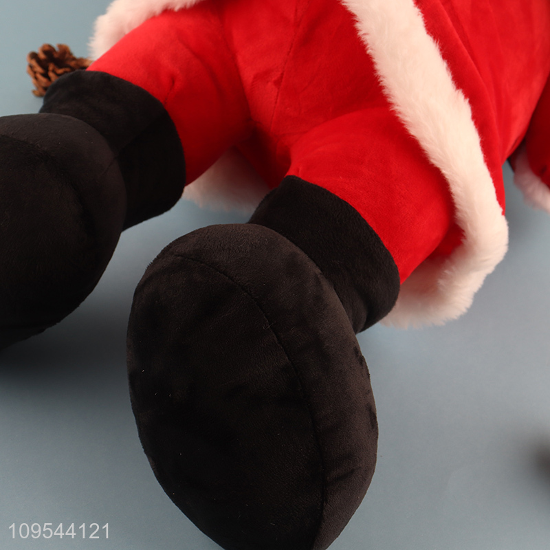 Latest products cute santa claus plush toys for xmas decor
