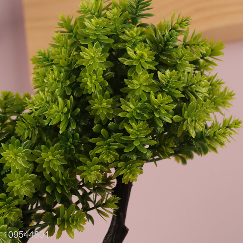 Wholesale Realistic Pine Faux Potted Greenery Office Shelf Ornament